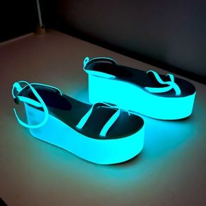 Jeffrey Campbell 9.5 glow up glow in the dark flatforms